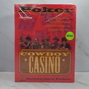 VTG✨Cowboy Casino Interactive‎ Poker CDROM Mac Macintosh✨New✨IntelliPlay✨NOS